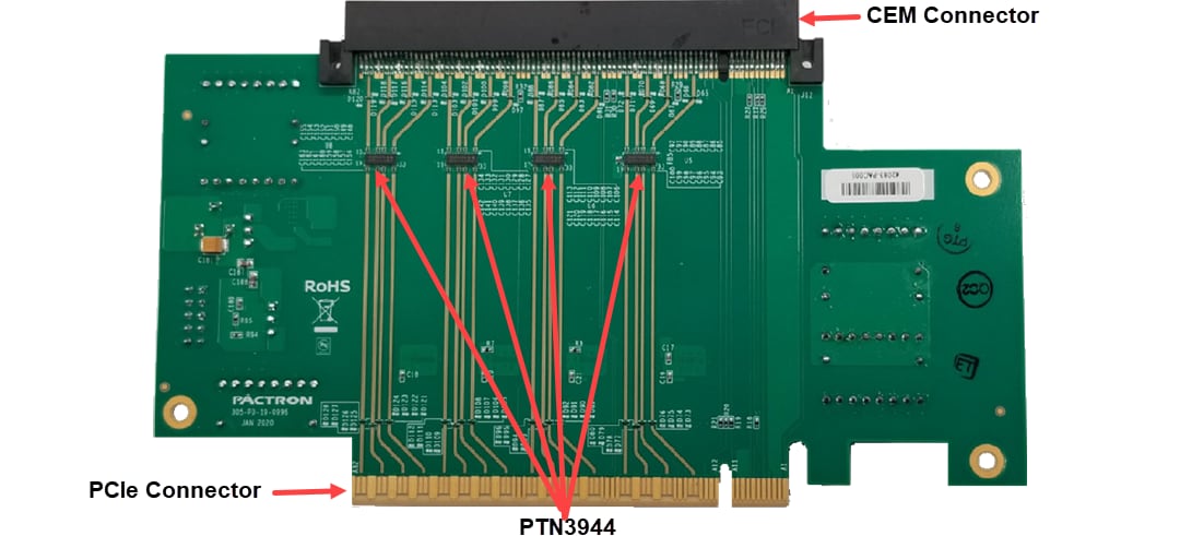 NXP Semiconductors Carte d'évaluation égaliseur linéaire PCIe 4 PTN3944EVM - KIT