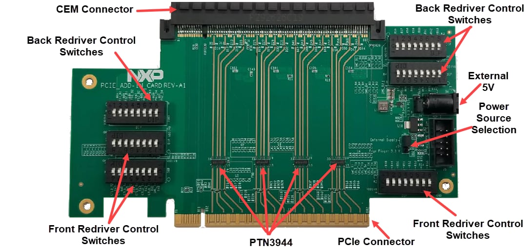 NXP Semiconductors Carte d'évaluation égaliseur linéaire PCIe 4 PTN3944EVM - KIT