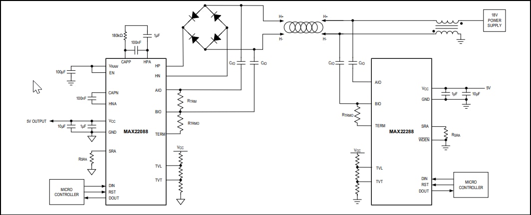 Analog Devices / Maxim Integrated Émetteurs-récepteurs compatibles avec le système de bus domestique MAX22288