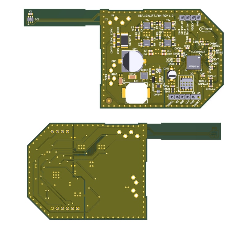 Circuit de localisation - Infineon Technologies Conception de référence REF_WINLIFT_TLE9855