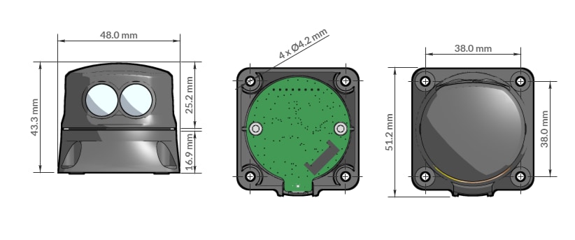 LightWare LiDAR Capteur MicroLiDAR à balayage SF45/B