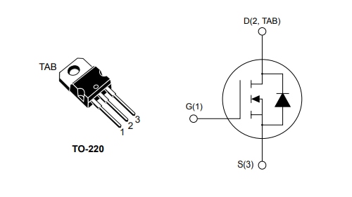 Schéma du circuit d'application - STMicroelectronics MOSFET de puissance MDmesh M9 STP65N045M9