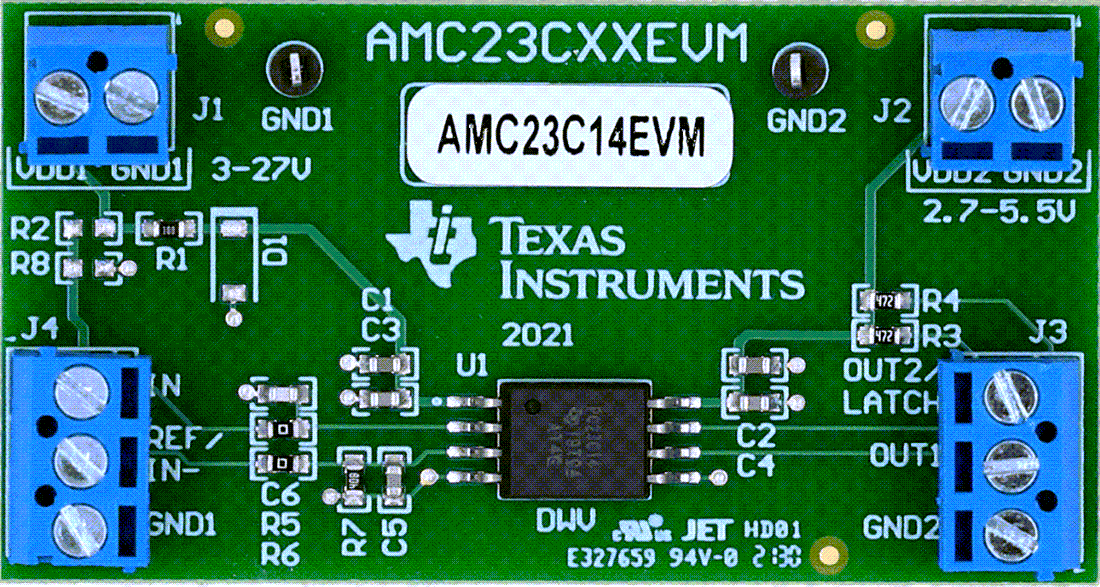 Plan mécanique - Texas Instruments Modules d'évaluation de comparateur AMC23CxxEVM