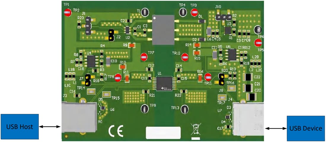 Plan mécanique - Texas Instruments Module d'évaluation (EVM) ISOUSB111DWXEVM