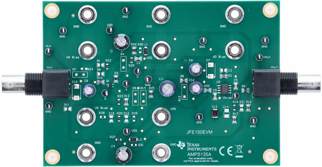 Plan mécanique - Texas Instruments Module d'évaluation (EVM) JFET JFE150EVM