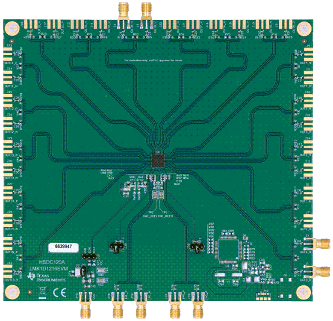 Plan mécanique - Texas Instruments Module d'évaluation (EVM) de tampon LMK1D1216EVM