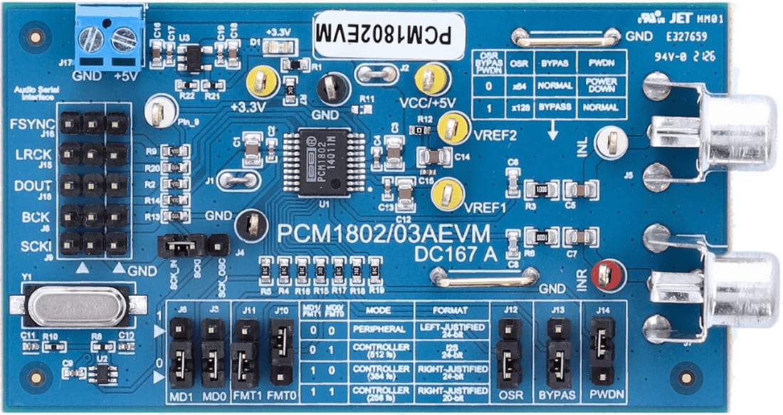 Plan mécanique - Texas Instruments Module d'évaluation (EVM) PCM1802EVM ADC