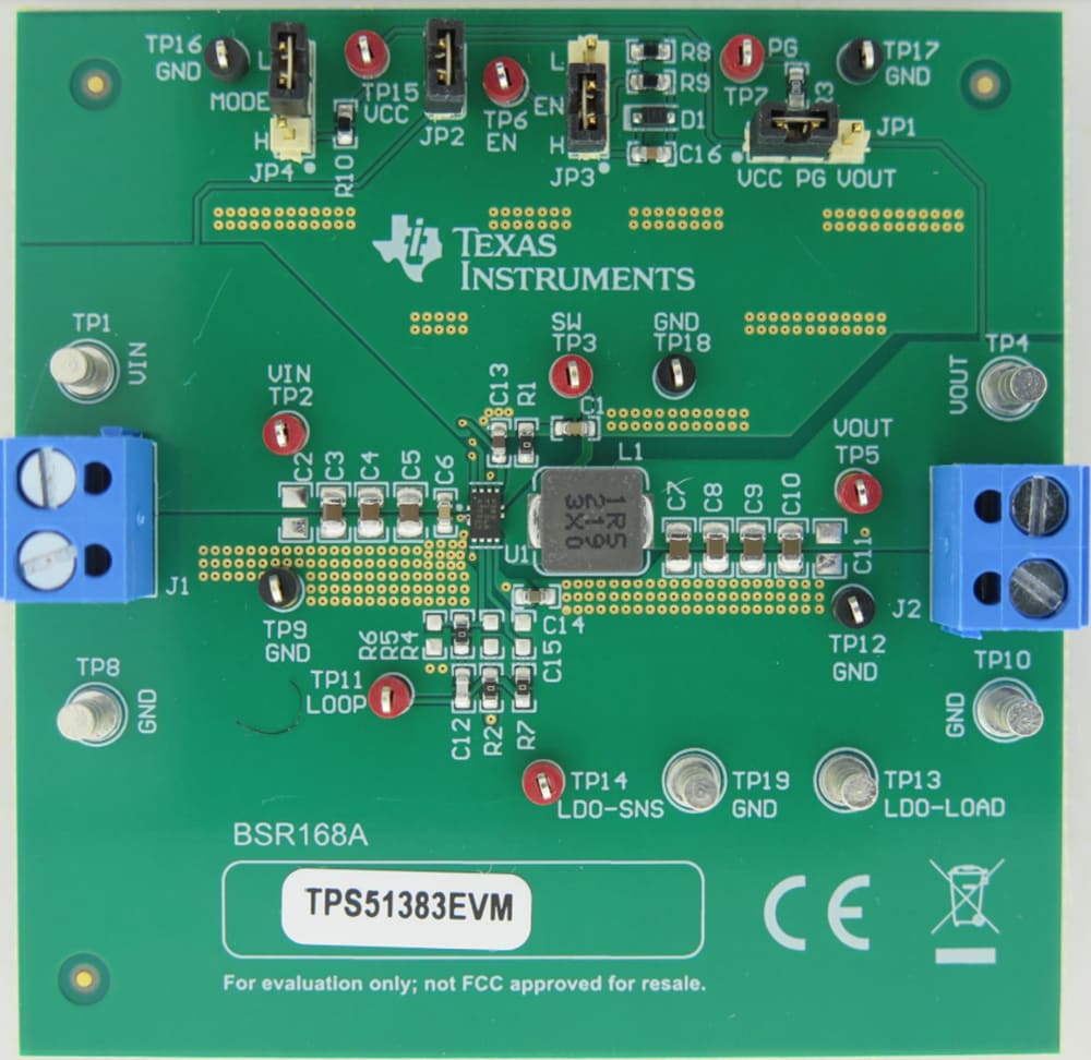 Plan mécanique - Texas Instruments Module d'évaluation de convertisseur TPS51383EVM