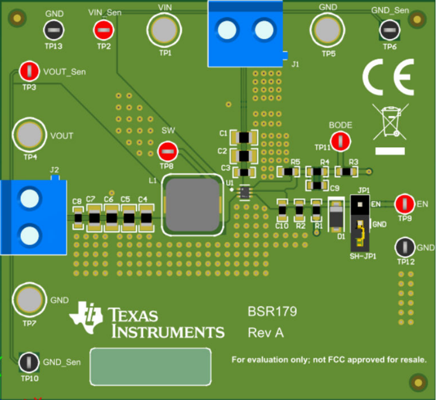 Plan mécanique - Texas Instruments Module d'évaluation de convertisseur TPS56524xEVM
