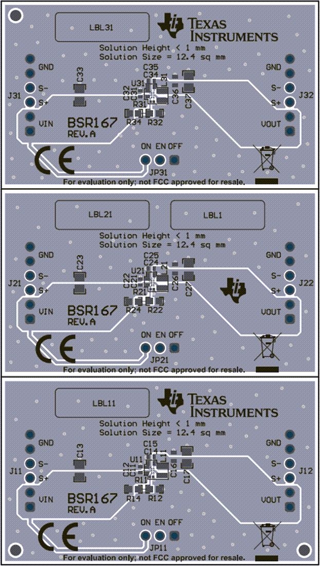 Plan mécanique - Texas Instruments Module d'évaluation de convertisseur TPS628436-7-8EVM-167