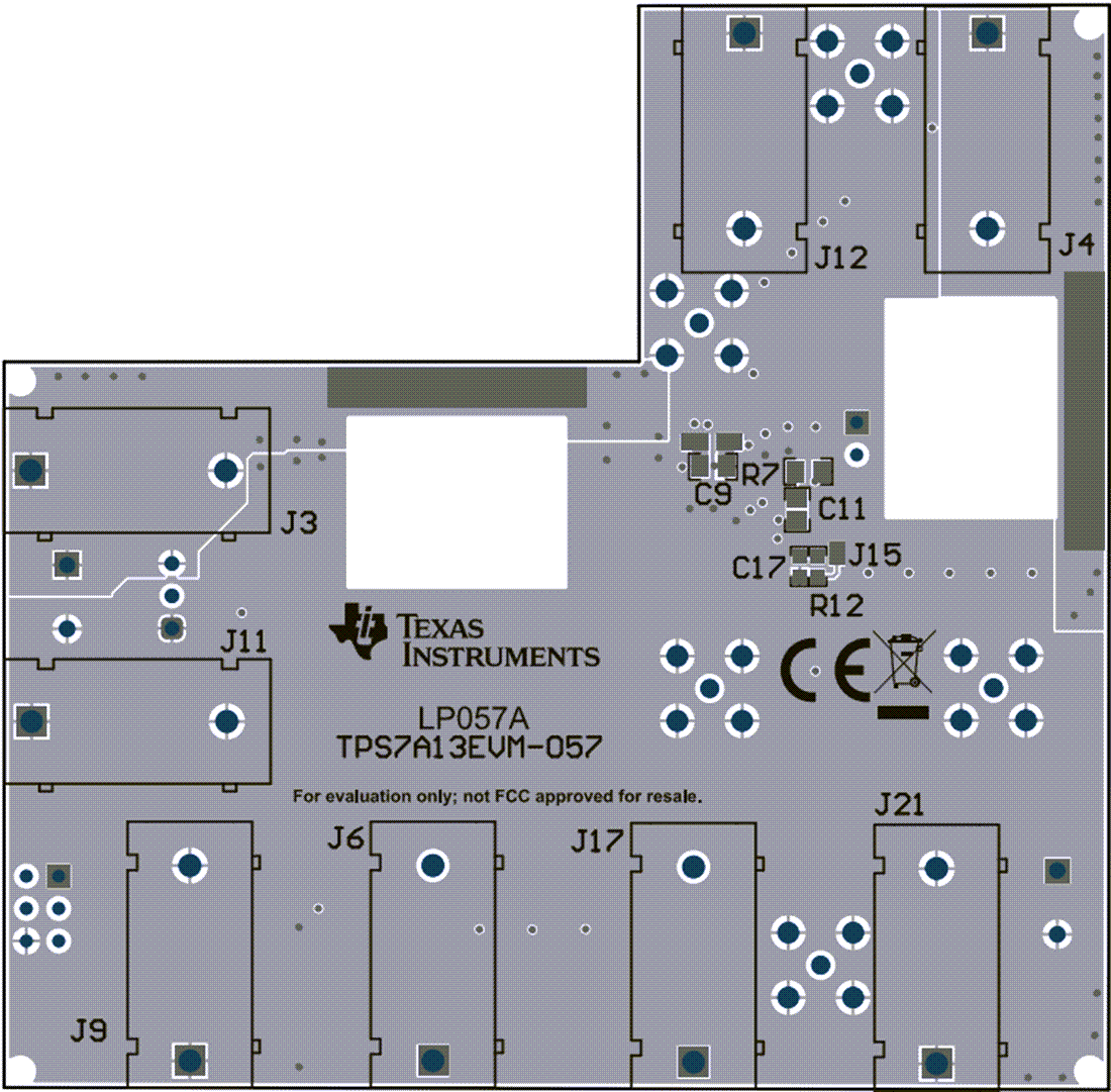 Plan mécanique - Texas Instruments Module d'évaluation de régulateur TPS7A13EVM-057