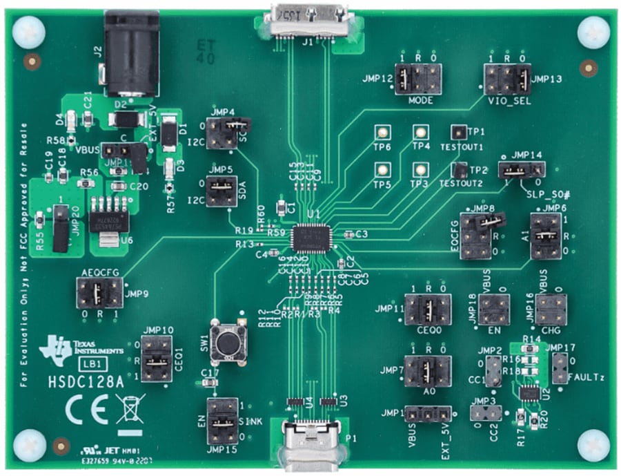 Plan mécanique - Texas Instruments Module d'évaluation de réadaptateur TUSB1142EVM