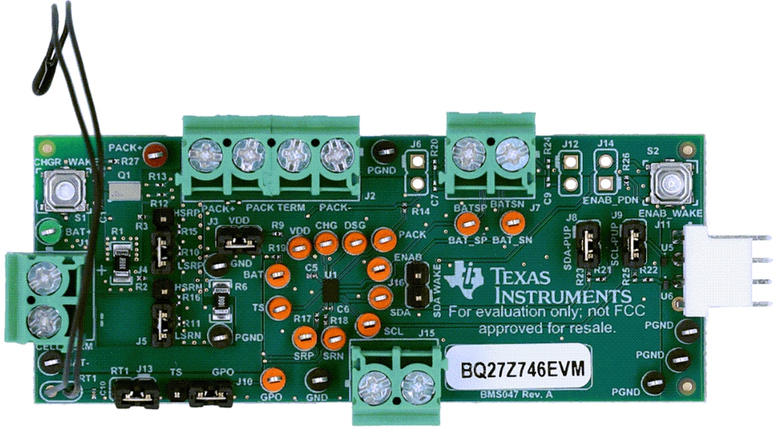 Plan mécanique - Texas Instruments Module d'évaluation de gestionnaire de batterie bq27Z746EVM-047