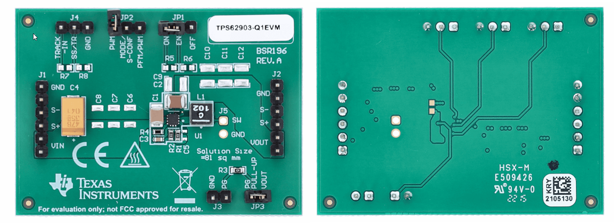Circuit de localisation - Texas Instruments Modules d'évaluation TPS6290x-Q1EVM
