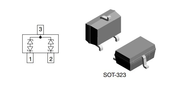 Schéma du circuit d'application - Vishay Semiconductors Diodes de protection ESD double ligne BiSy VCAN33C2-03G