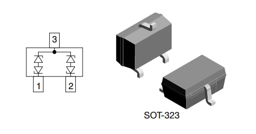 Schéma du circuit d'application - Vishay Semiconductors Diodes de protection ESD double ligne BiSy VCAN36C2-03G