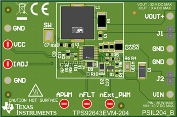 Plan mécanique - Texas Instruments Module d'évaluation de régulateur TPS92643EVM-204