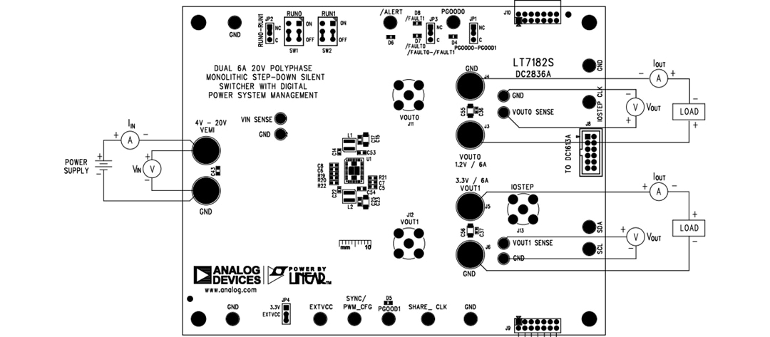 Analog Devices Inc. Carte de démonstration DC2836A LT7182S