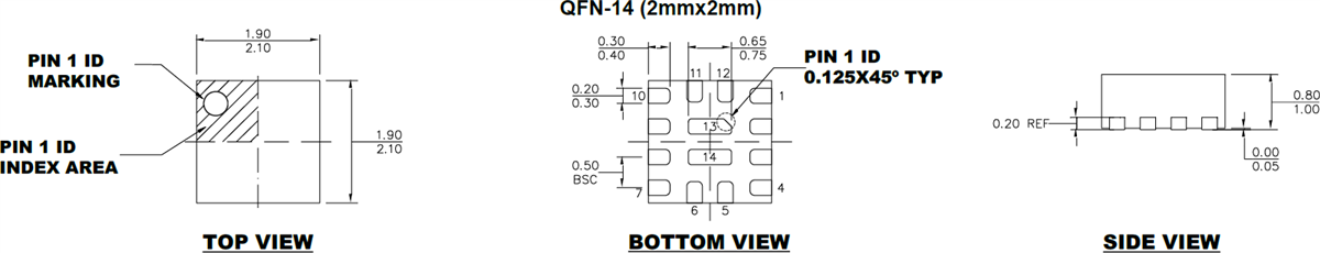 Mechanical Drawing - Monolithic Power Systems (MPS) MP3424A Synchronous Step-Up Converter