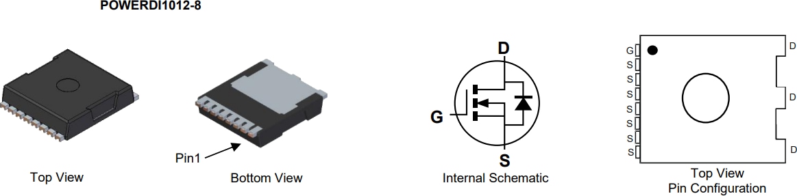 Schéma - Diodes Incorporated MOSFET à mode d'amélioration automobile DMTH10H2M5STLWQ