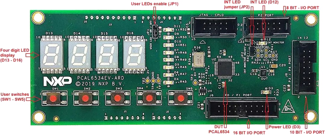 NXP Semiconductors Blindage Arduino GPIO 34 bits PCAL6534EV