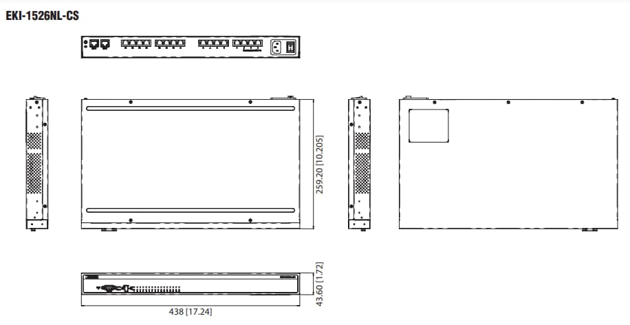 Advantech Serveur de console à 16 ports EKI-1526NL