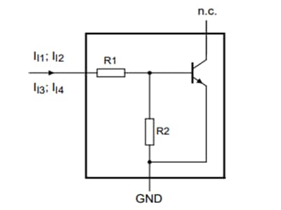 Schéma du circuit d'application - Nexperia Transistors doubles NPN/NPN PIMN32
