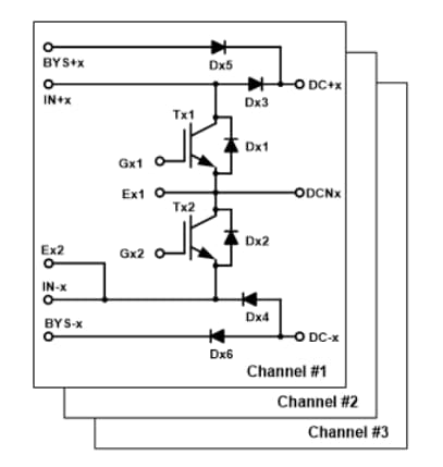 Schéma - onsemi Modules hybrides Si/SiC NXH450B100H4Q2