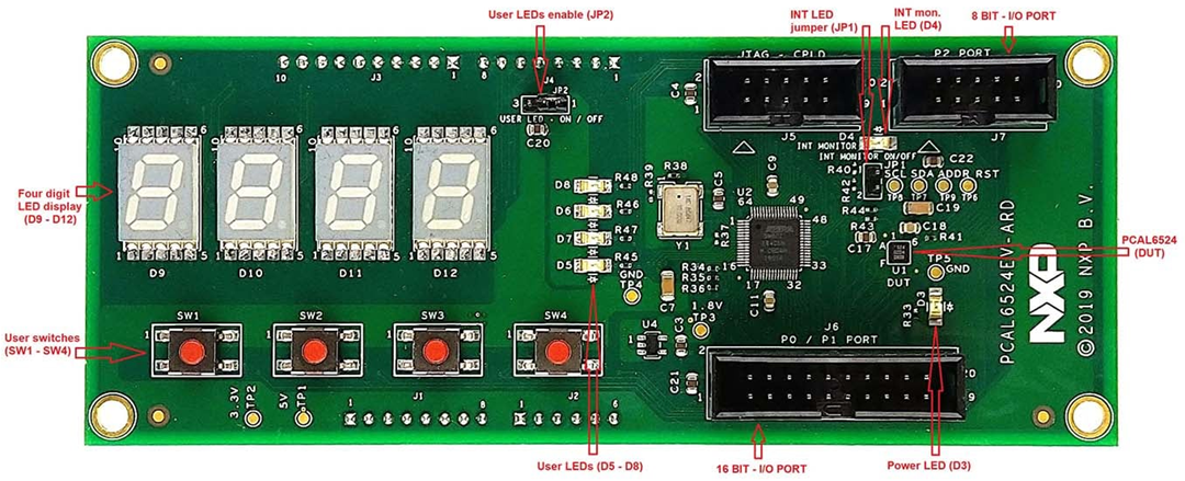 NXP Semiconductors Blindage Arduino GPIO 24 bits PCAL6524EV