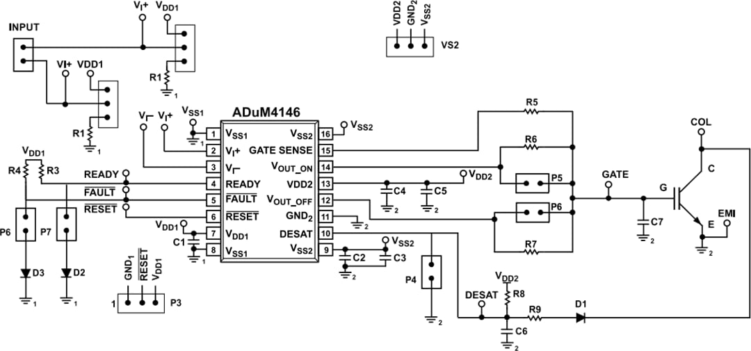 Schéma - Analog Devices Inc. Cartes d'évaluation ADuM4146