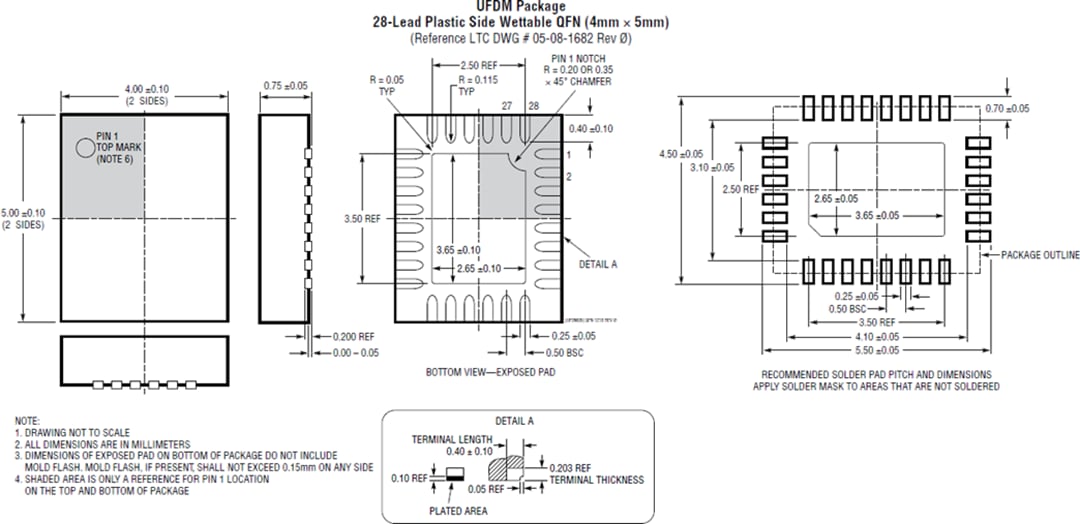 Plan mécanique - Analog Devices Inc. Contrôleur LED double LT8355-1 avec gradation évolutive