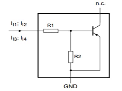 Schéma du circuit d'application - Nexperia Transistors doubles PNP/PNP PIMP32
