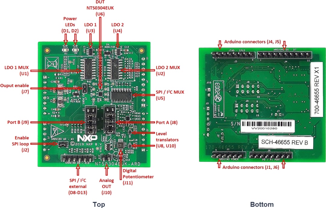 NXP Semiconductors Carte d'évaluation de décalage de niveau NTS0304EUK-ARD