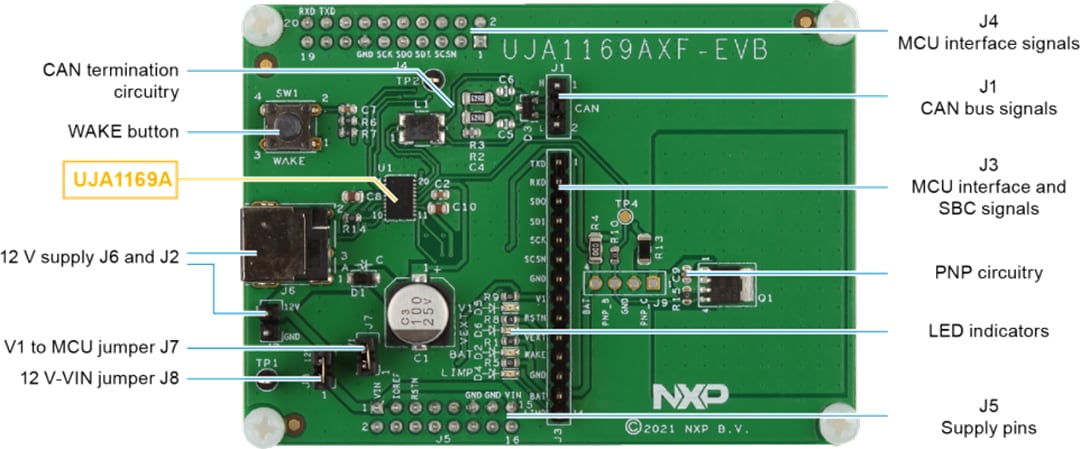 NXP Semiconductors Carte d'évaluation UJA1169AXF-EVB