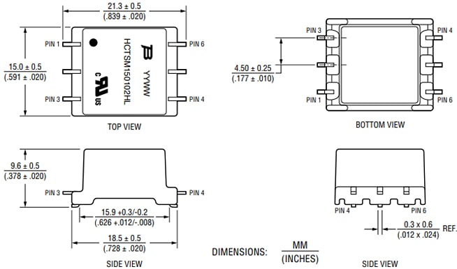 Bourns Transformateur de puissance d'isolation HCTSM150102HL