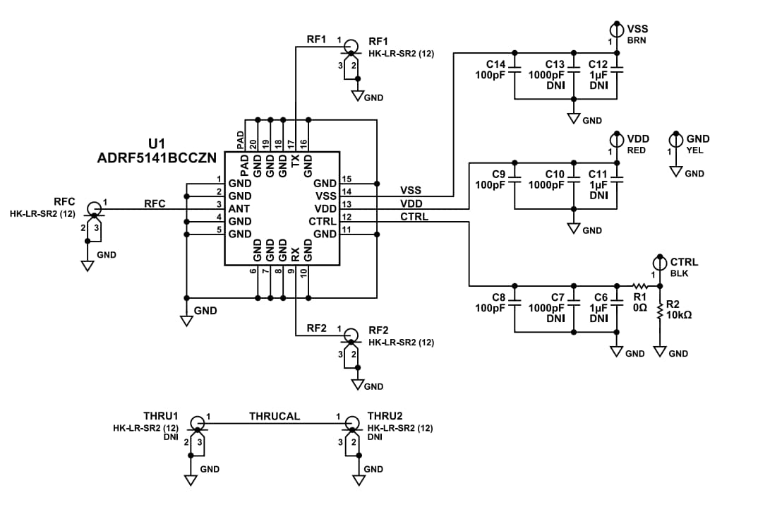 Analog Devices Inc. Carte d'évaluation ADRF5141