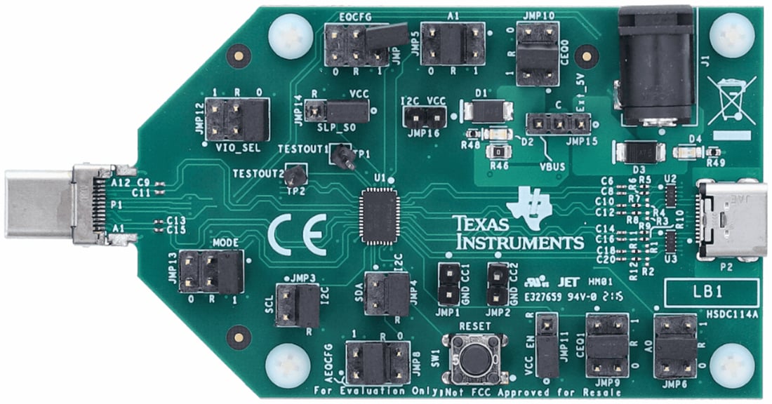 Plan mécanique - Texas Instruments Module d'évaluation de réadaptateur TUSB1104EVM