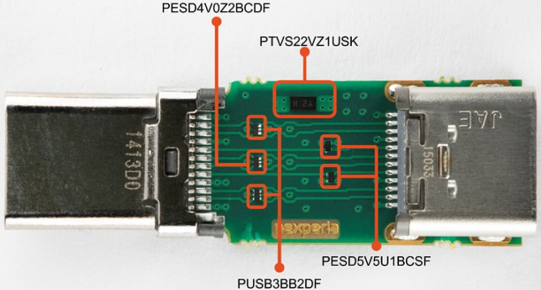 Nexperia Carte d'évaluation ESD USB Type-C™ NEVB21-USBC1UL