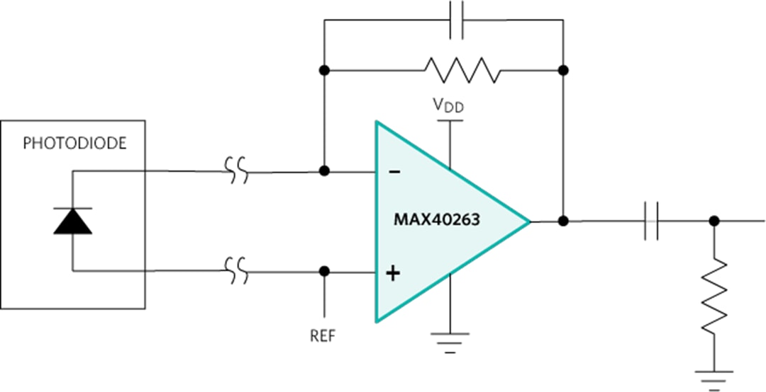 Schéma du circuit d'application - Analog Devices / Maxim Integrated Amplis op doubles MAX40263