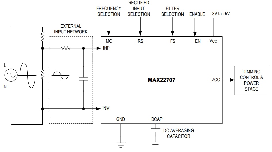 Analog Devices / Maxim Integrated Détecteur de passage par zéro de précision MAX22707