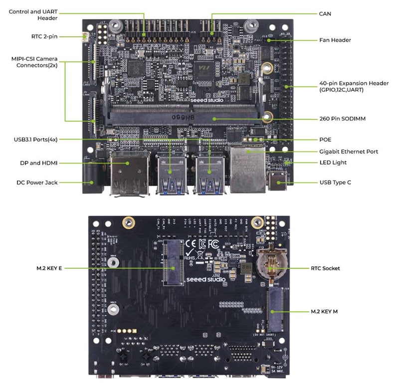 Seeed Studio Cartes porteuses reComputer J202