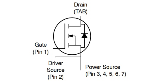 Schéma du circuit d'application - onsemi MOSFET au carbure de silicium (SiC) NTBG014N120M3P