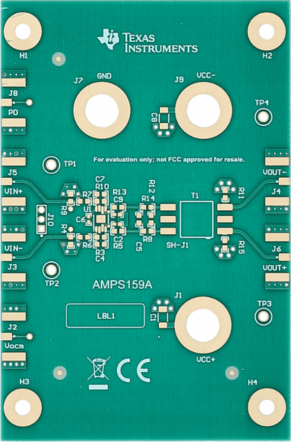 Plan mécanique - Texas Instruments Module d'évaluation d'amplificateur DEM-FDA-DGN-EVM