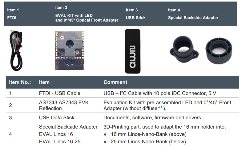 ams OSRAM Kit d'évaluation de réflexion de capteur AS7343
