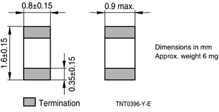 EPCOS / TDK Thermistances CTN 0603 CMS B573xV2