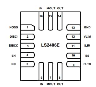Circuit de localisation - Littelfuse CI eFuse de protection LS2406ERQ23