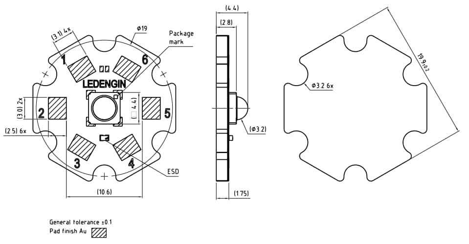 ams OSRAM LuxiGen LED ENGIN LZ1-10UBN0