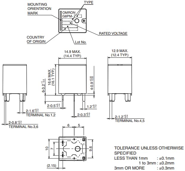 Omron Electronics Relais PCB haute puissance G8PM