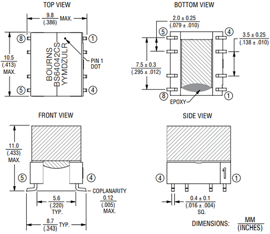 Bourns Transformateur Flyback BS64042CS