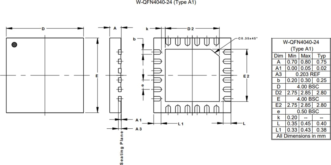 Plan mécanique - Diodes Incorporated Contrôleur AP33772 de dissipateur PD USB Type-C™